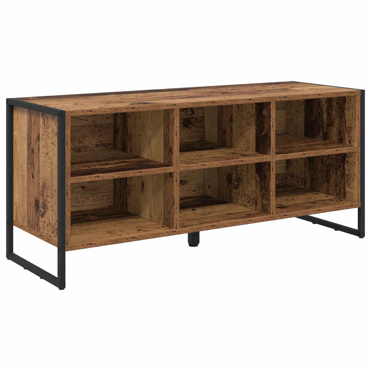 VidaXL Schuhschrank mit Stauraum Altholz 60 x 35 x 44 cm verarbeitetes Holz