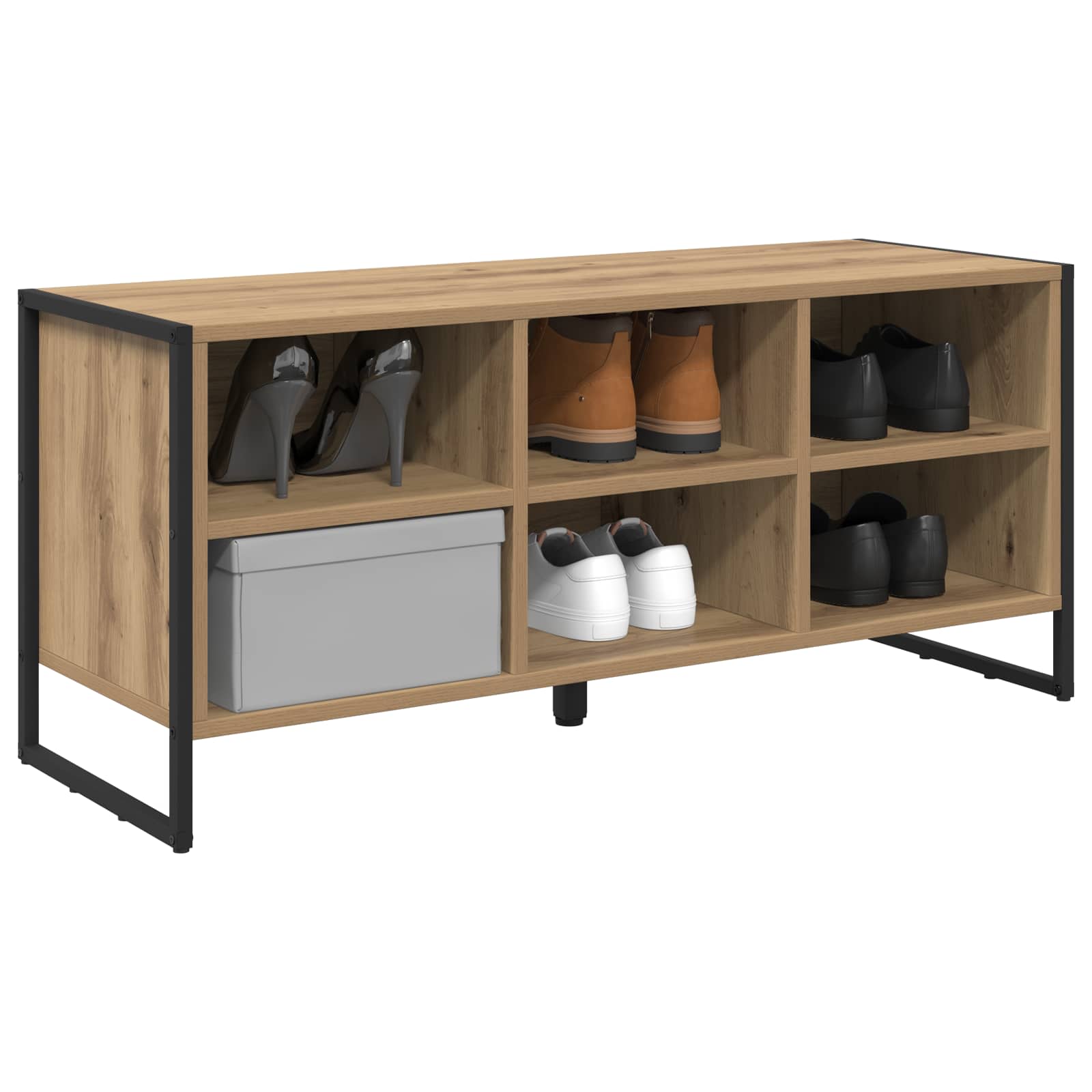 Vidaxxl Schuhschrank Artisan Eiche 60 x 35 x 44 cm Holzwerkstoff