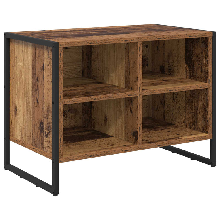 VidaXL Schuhschrank mit Stauraum Altholz 60 x 35 x 44 cm verarbeitetes Holz