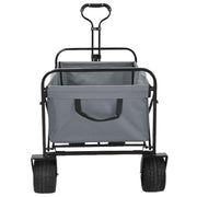 Vidaxx faltbarer Handwagen grau 89 x 63 x 96 cm Stahl und Oxford-Stoff - afbeelding 3