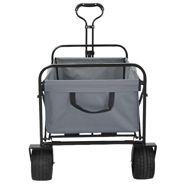 Vidaxx faltbarer Handwagen grau 89 x 63 x 96 cm Stahl und Oxford-Stoff