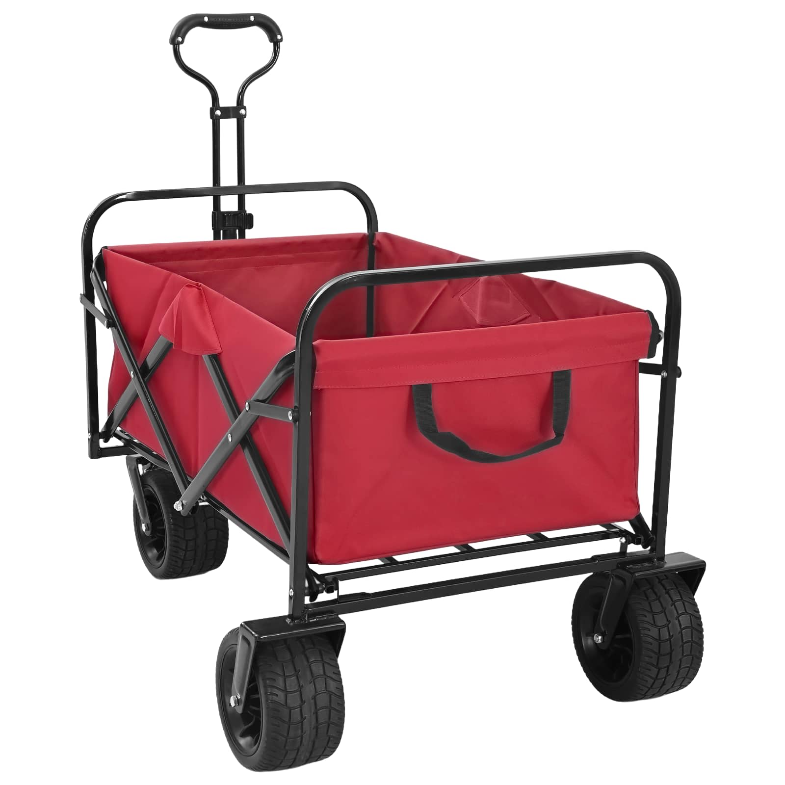 Vidaxx faltbarer Handwagen rot 89 x 63 x 96 cm Stahl und Oxford-Stoff
