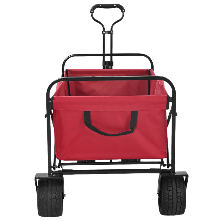 Vidaxx faltbarer Handwagen rot 89 x 63 x 96 cm Stahl und Oxford-Stoff
