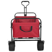 Vidaxx faltbarer Handwagen rot 89 x 63 x 96 cm Stahl und Oxford-Stoff - afbeelding 3