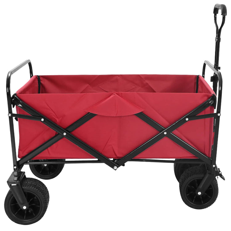 Vidaxx faltbarer Handwagen rot 89 x 63 x 96 cm Stahl und Oxford-Stoff
