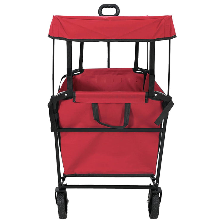 Vidaxx faltbarer Handwagen rot 105 x 56,5 x 116 cm Oxford-Stoff