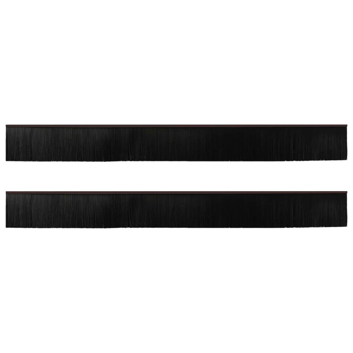 Vidaxx selbstklebende Türbürsten 2 Stück braun 100 cm Aluminiumlegierung