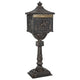 Vidaxx Standbriefkasten Bronze 42,5 x 29,5 x 117 cm Aluminiumguss
