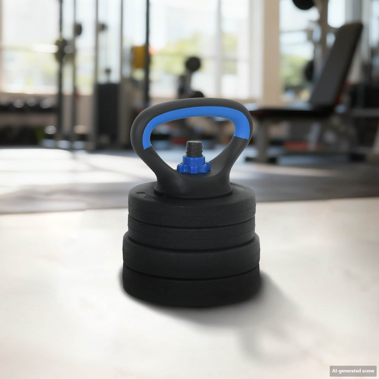 VidaXL 2-in-1 Hantel-Langhantel-Set 30kg Schwarz und Blau