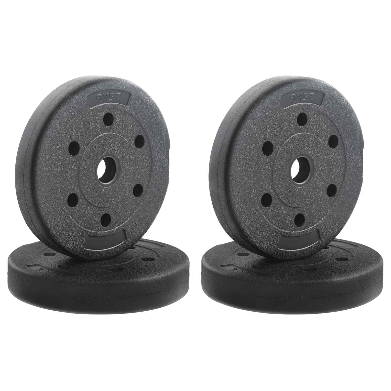 VidaXL Hantelscheiben 10 kg 4 Stück schwarz ø 21,5 x 3,8 cm