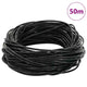 Vidaxxl Lederband schwarz ø1 mm x 50 m Leder