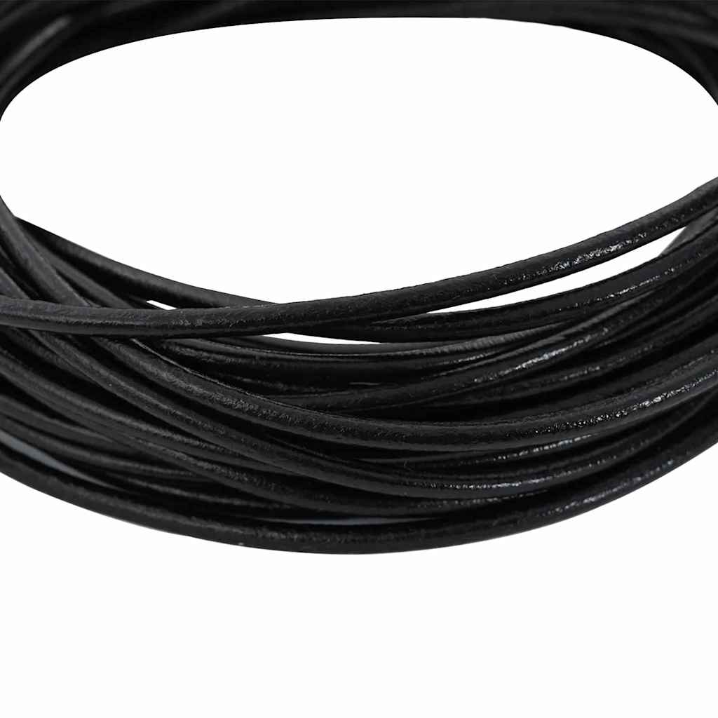 Vidaxx Lederband schwarz ø3 mm x 5 m Leder