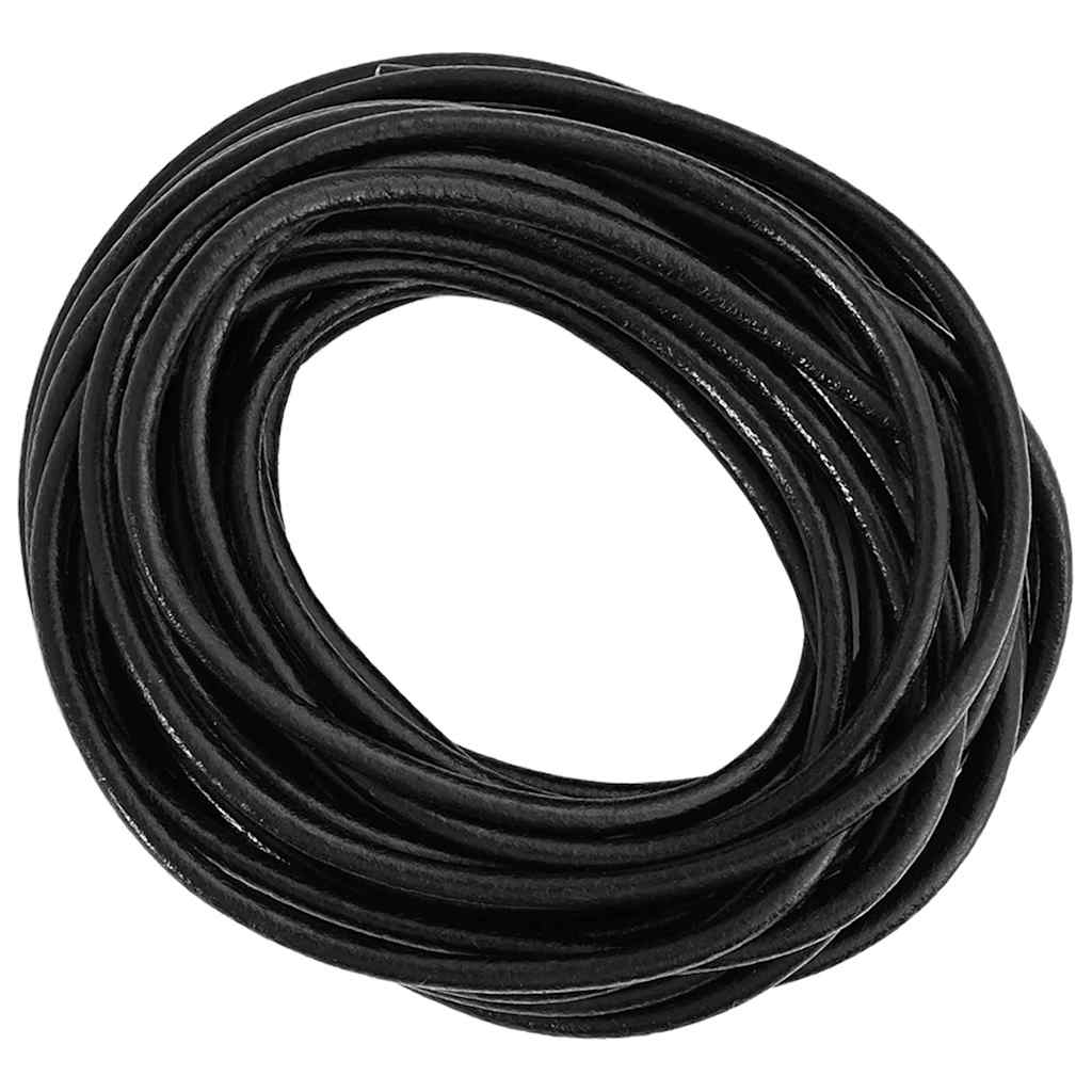 Vidaxl Lederband schwarz ø5 mm x 5 m Leder