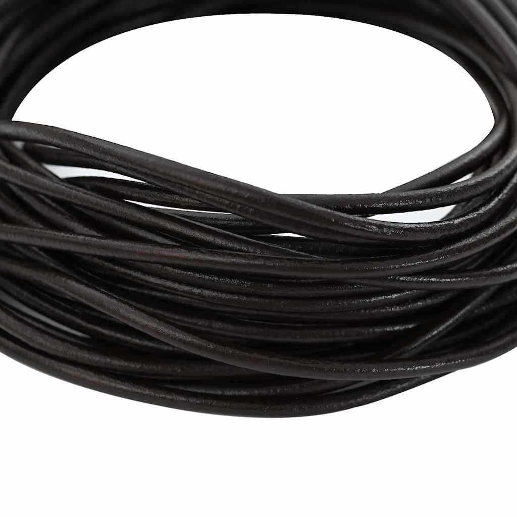 Vidaxxl Lederband dunkelbraun ø3 mm x 5 m Leder