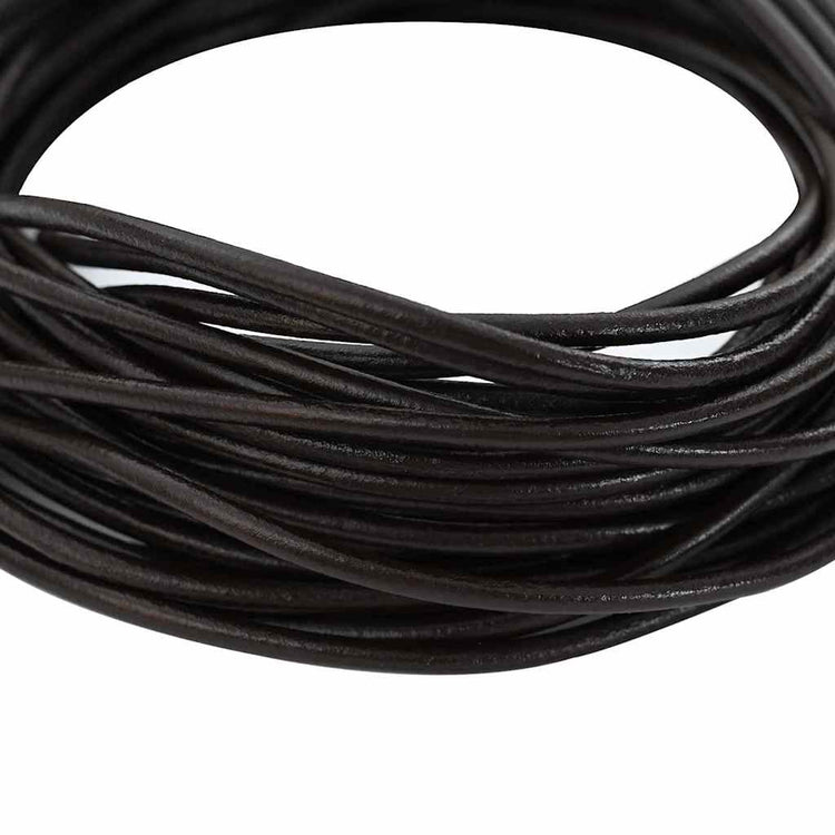 Vidaxxl Lederband dunkelbraun ø3 mm x 5 m Leder