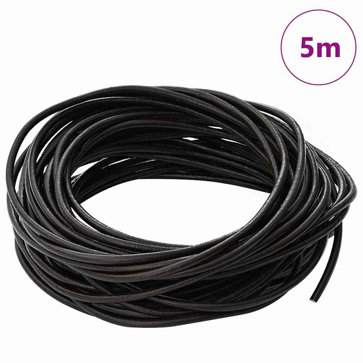 Vidaxxl Lederband dunkelbraun ø3 mm x 5 m Leder