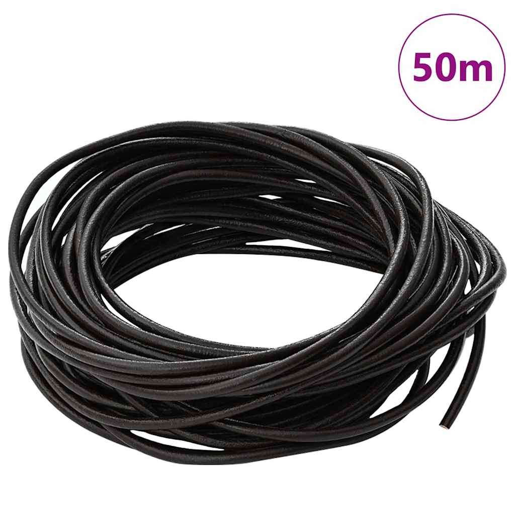 Vidaxl Lederband dunkelbraun ø3 mm x 50 m Leder