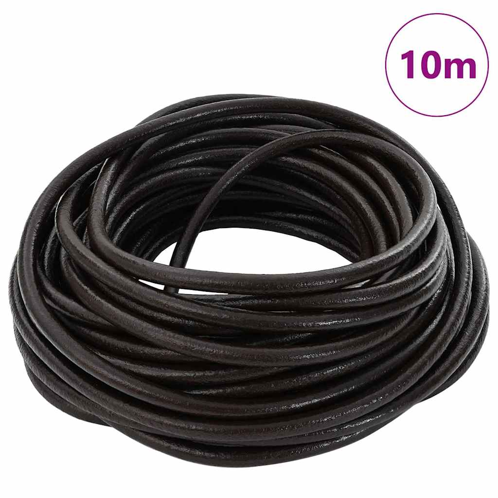Vidaxl Lederband dunkelbraun ø4 mm x 10 m Leder