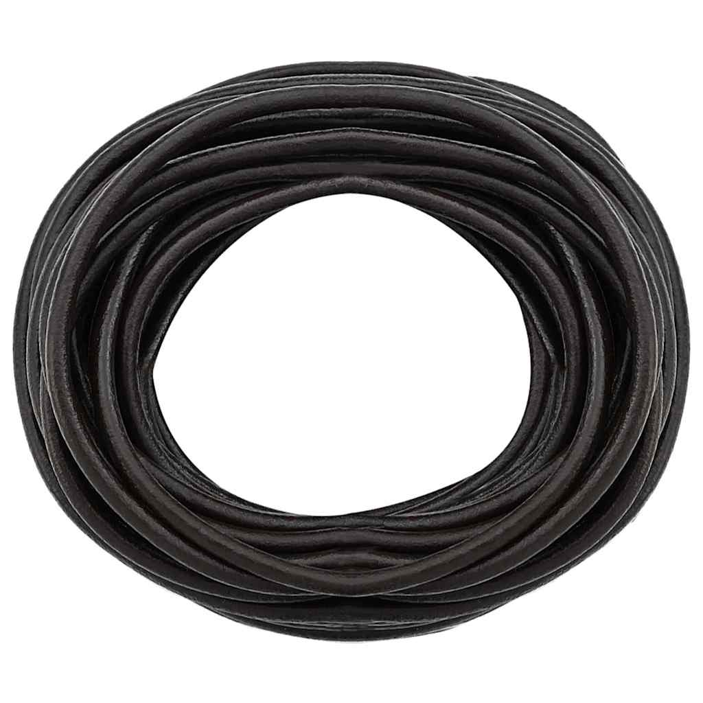 Vidaxl Lederband dunkelbraun ø4 mm x 50 m Leder