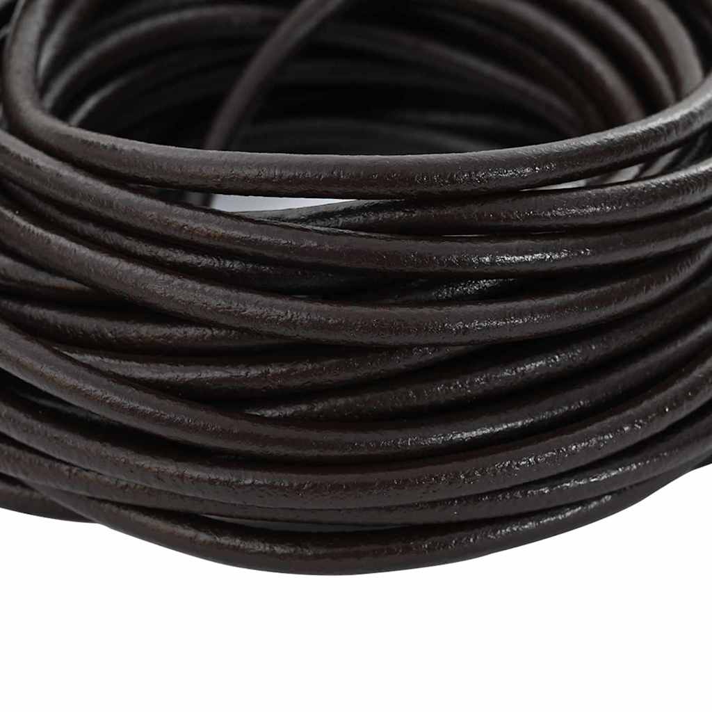 Vidaxl Lederband dunkelbraun ø5 mm x 50 m Leder