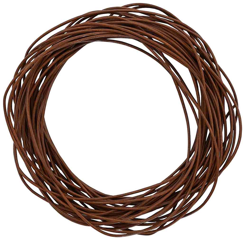 Vidaxl Lederband hellbraun ø2 mm x 5 m Leder