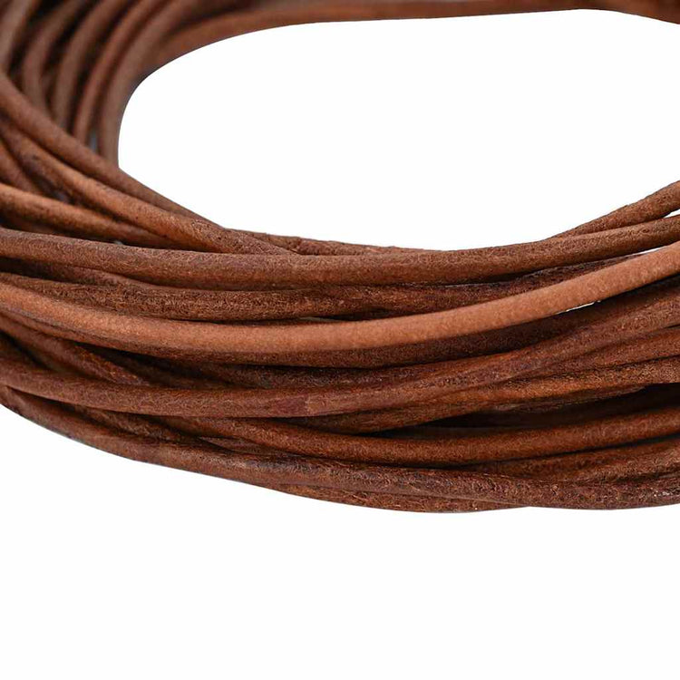 Vidaxl Lederband hellbraun ø3 mm x 10 m Leder
