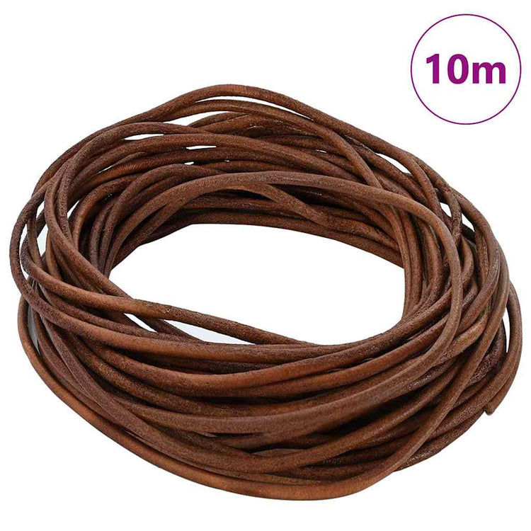 Vidaxl Lederband hellbraun ø3 mm x 10 m Leder