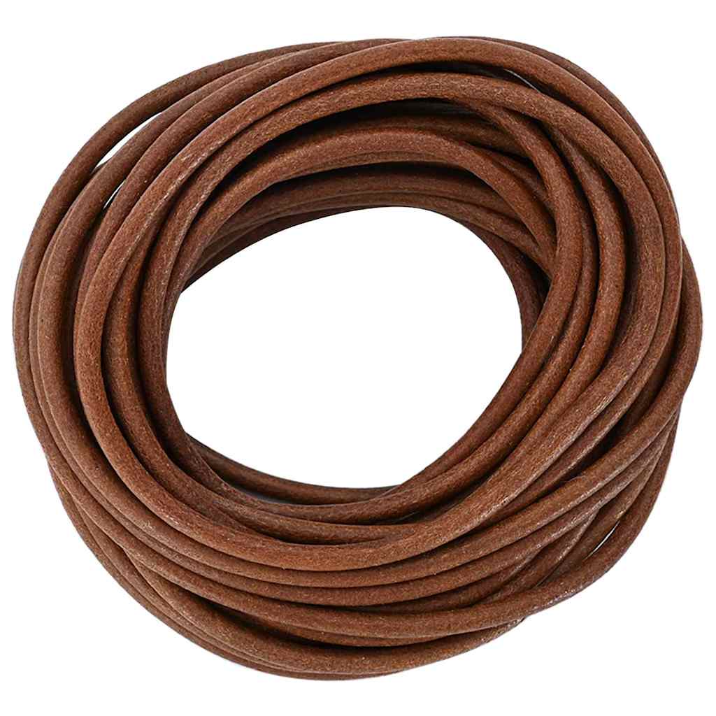 Vidaxxl Lederband hellbraun ø5 mm x 50 m Leder