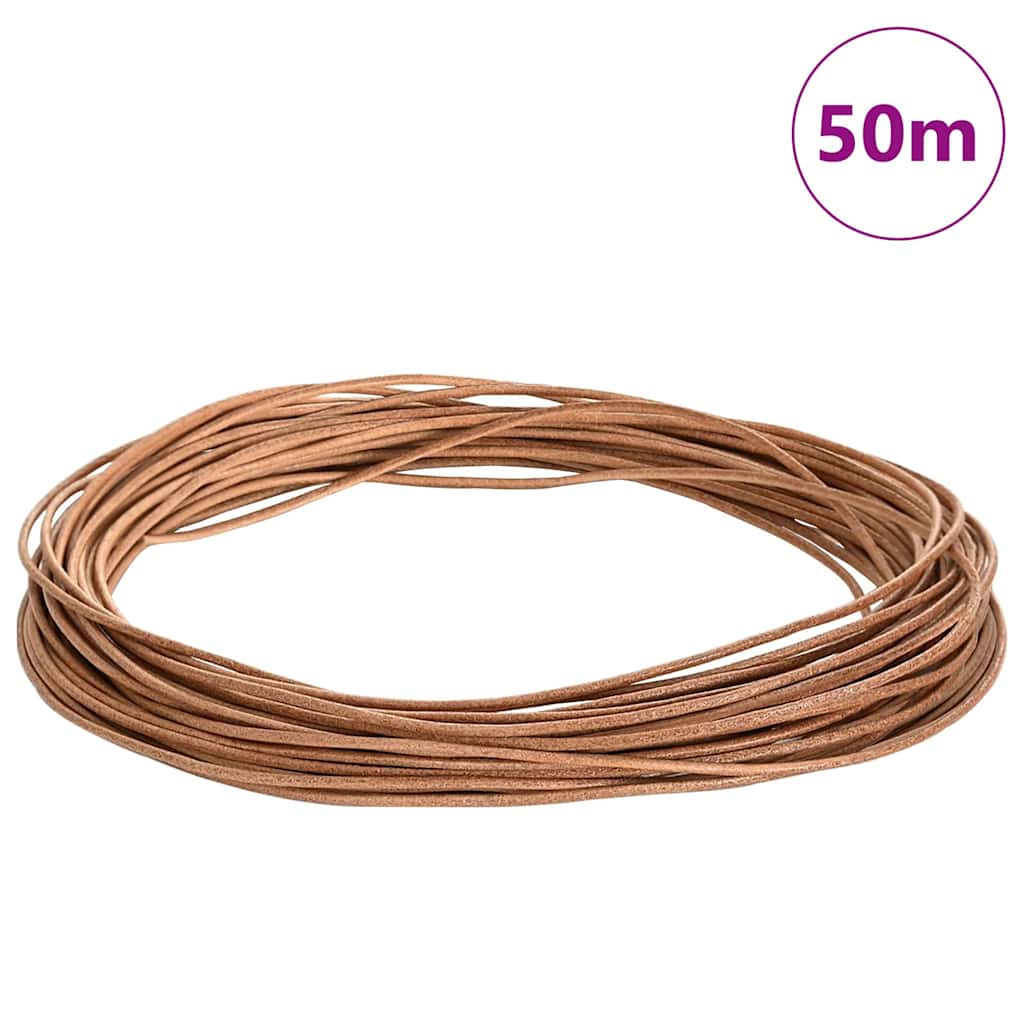 Vidaxl Lederband braun ø1,5 mm x 50 m Leder