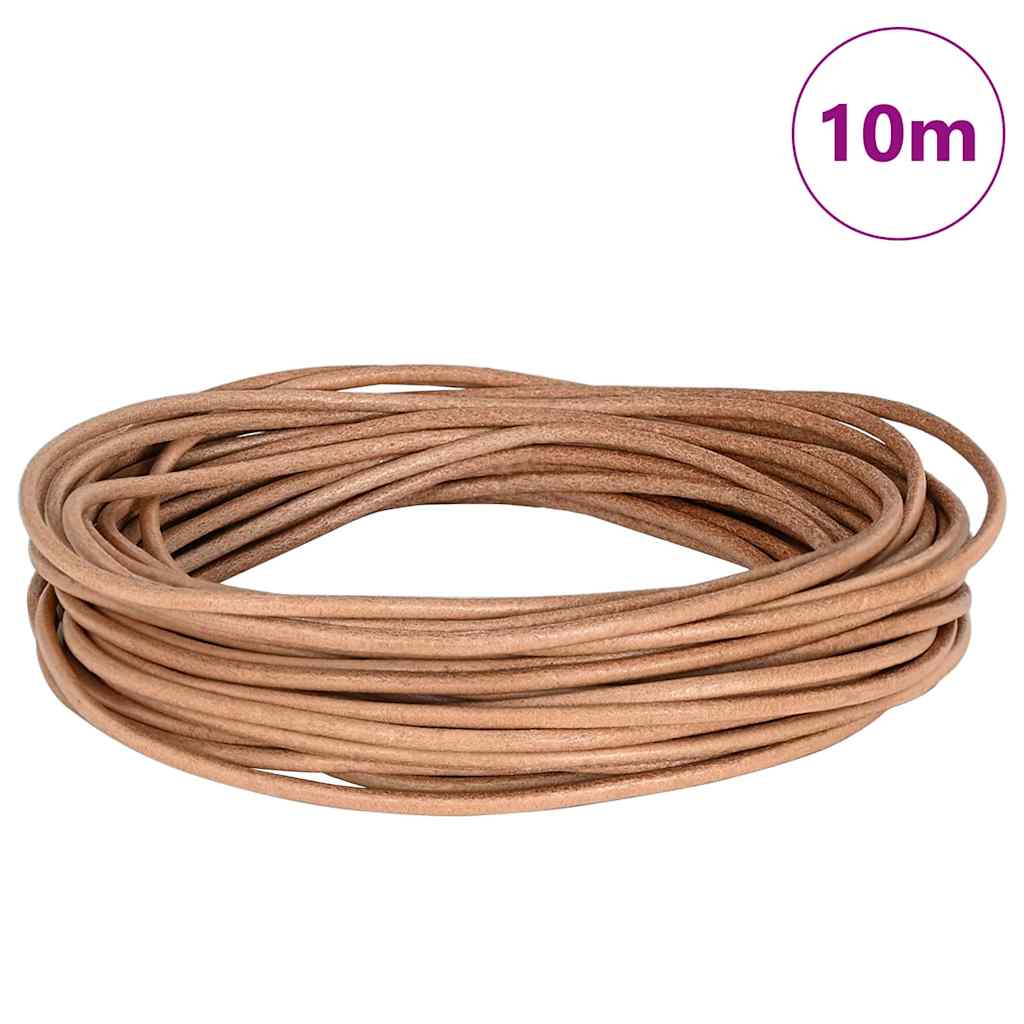 Vidaxl Lederband braun ø3 mm x 10 m Leder