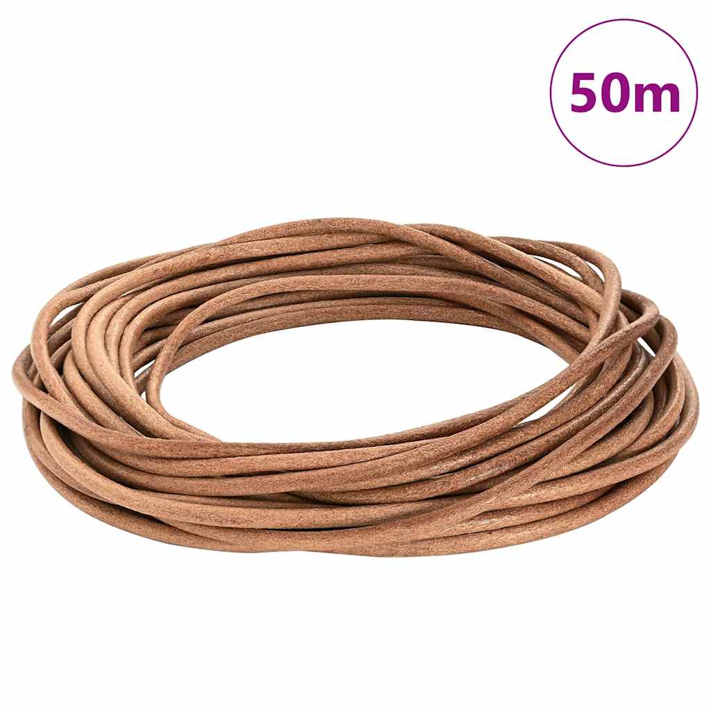 Vidaxl Lederband braun ø4 mm x 50 m Leder