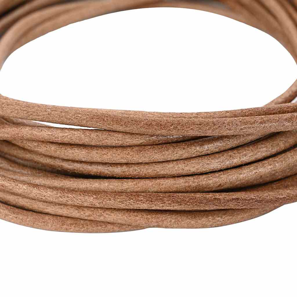 Vidaxxl Lederband braun ø5 mm x 5 m Leder