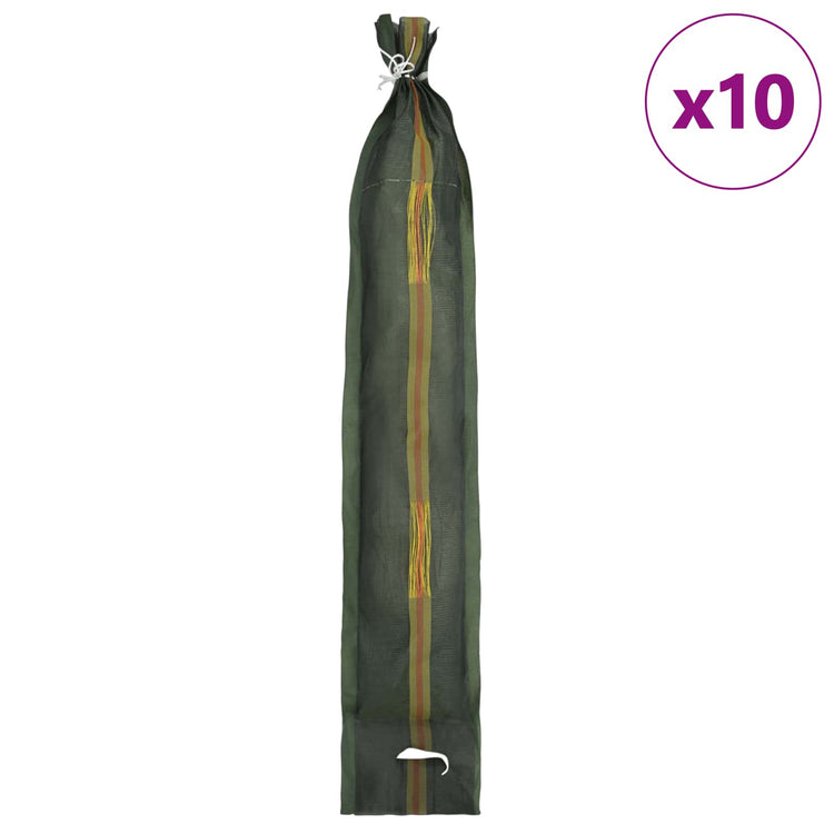 VidaXL Sandsäcke 10 Stück dunkelgrün 120 x 27 cm HDPE
