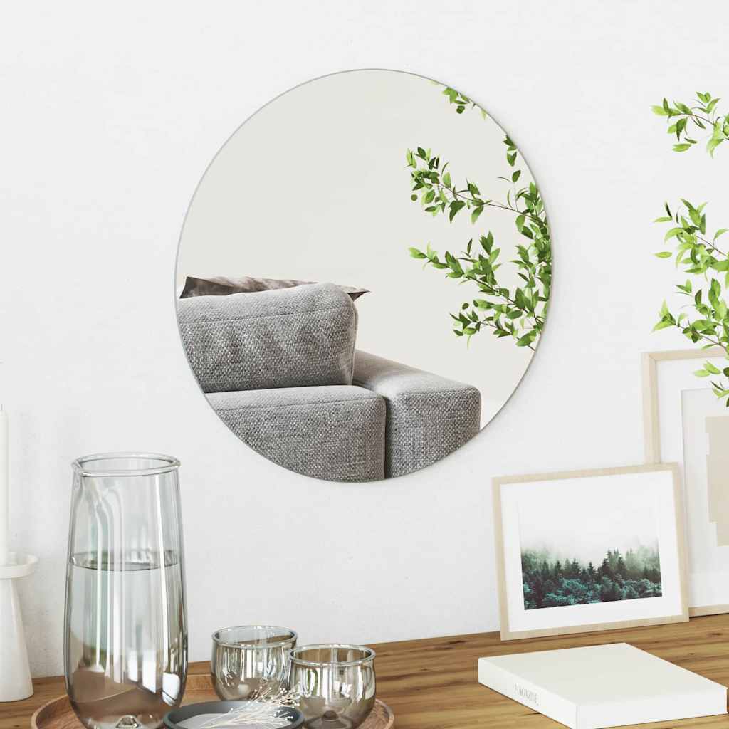 Vidaxx Wandspiegel rund ø 40 cm Hartglas