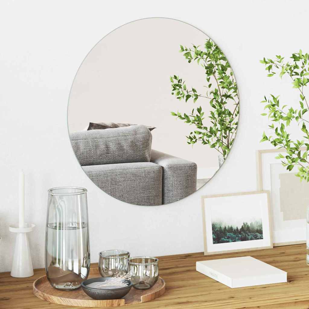 Vidaxx Wandspiegel rund ø 50 cm Hartglas