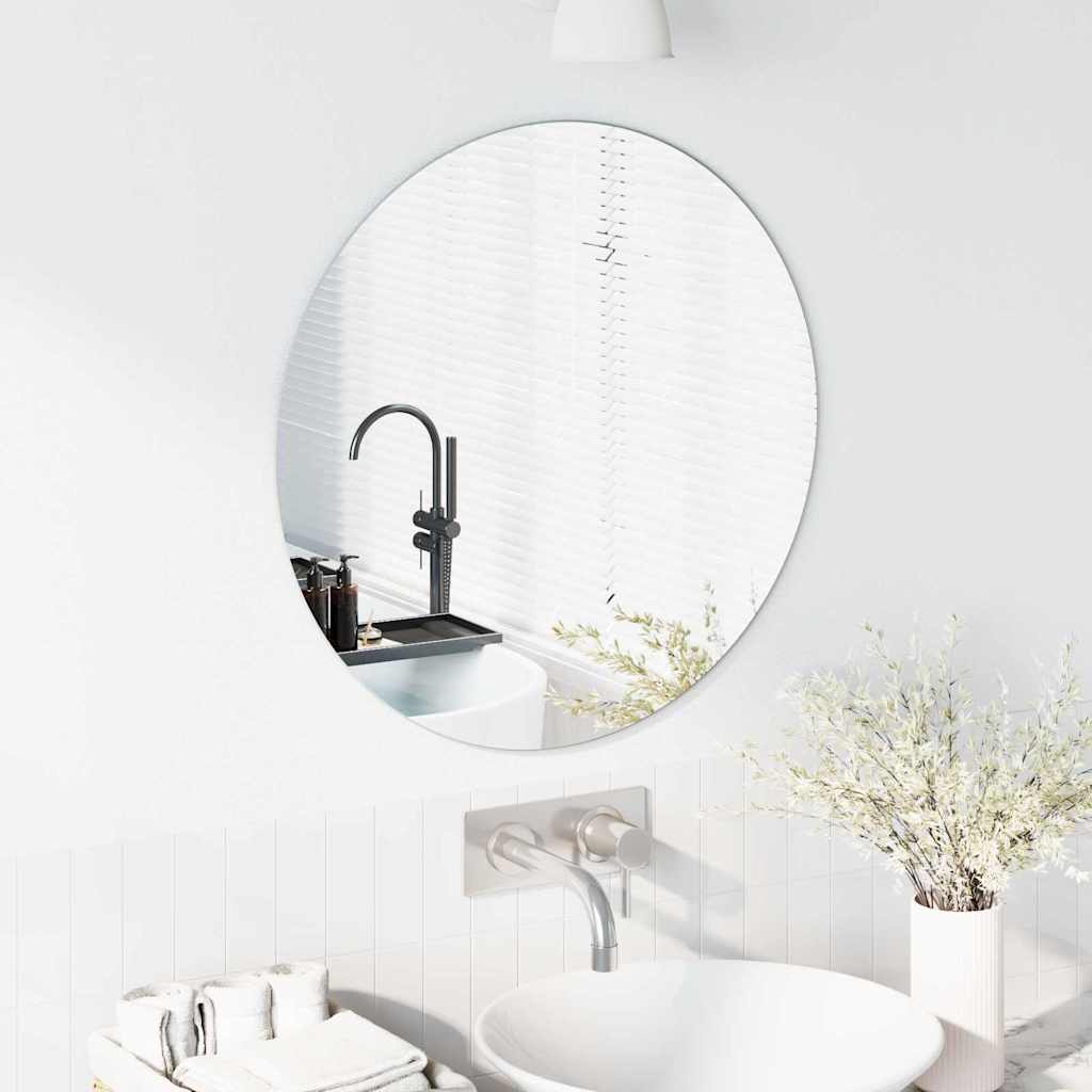 Vidaxx Wandspiegel rund ø 60 cm Hartglas