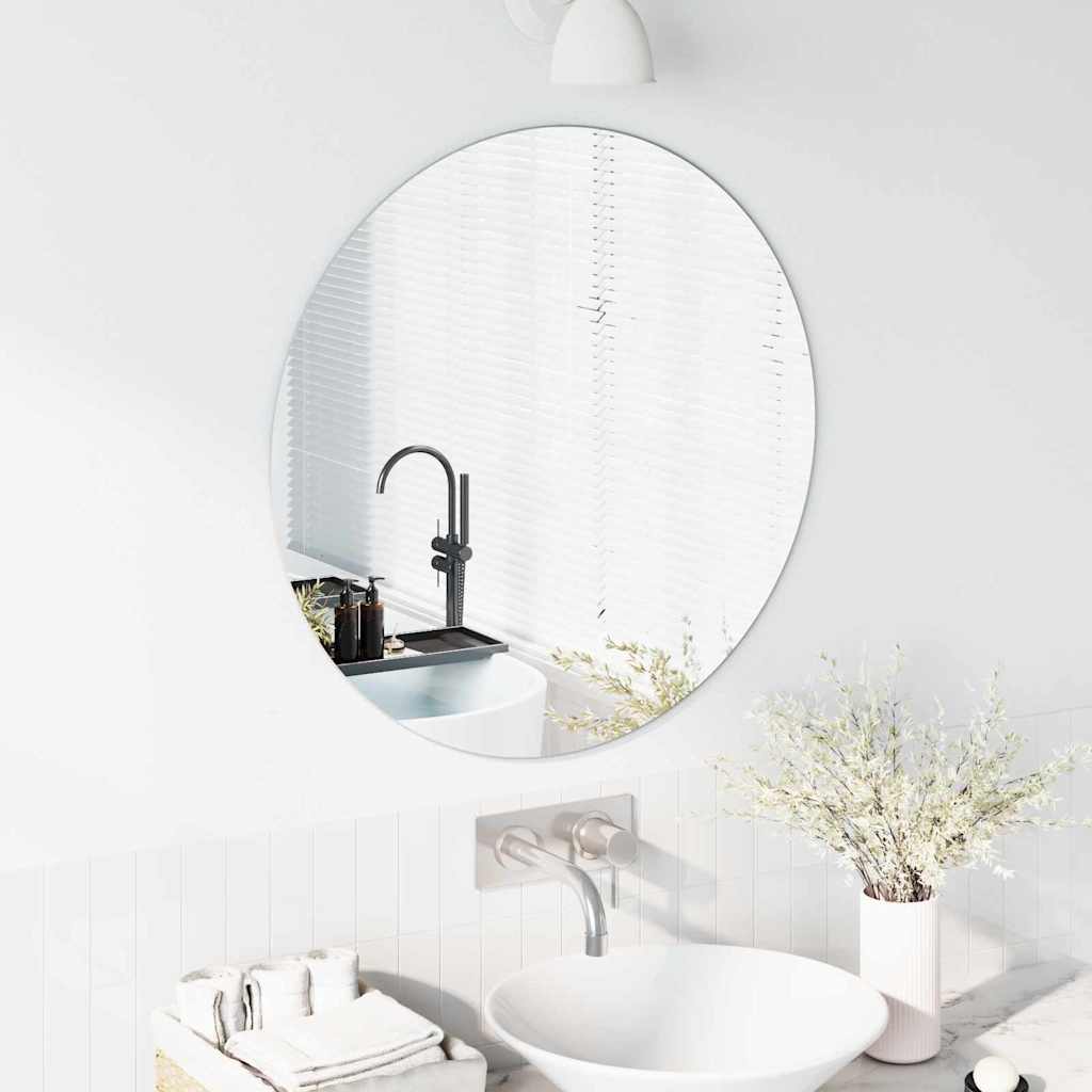 Vidaxx Wandspiegel rund ø 70 cm Hartglas