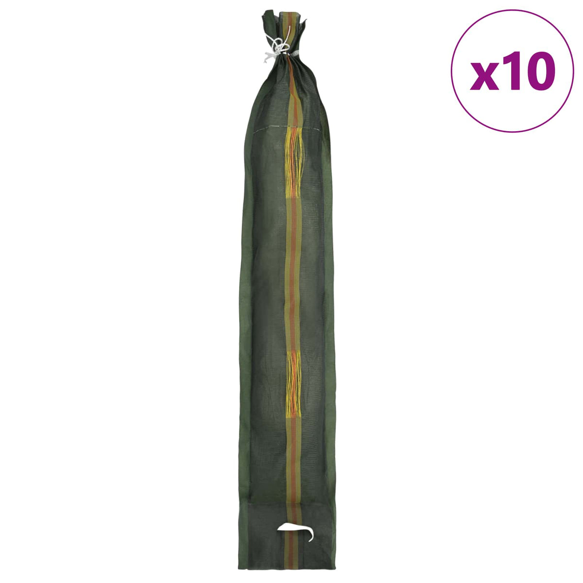 VidaXL Sandsäcke 10 Stück grün 120 x 27 cm HDPE