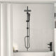 Vidaxx Duschset schwarz 47 x 20 x 95 cm Edelstahl