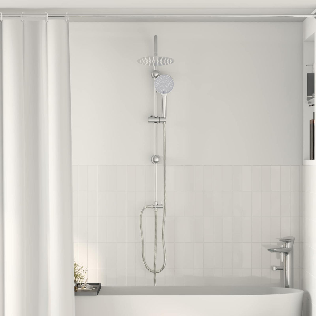 Vidaxx Duschset Silber 47 x 20 x 95 cm Edelstahl