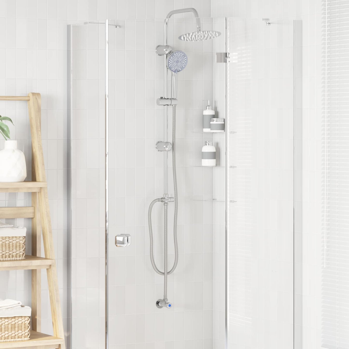 Vidaxx Duschset Silber 47 x 20 x 95 cm Edelstahl