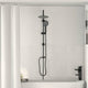 Vidaxx Duschset schwarz 47 x 20 x 95 cm Edelstahl