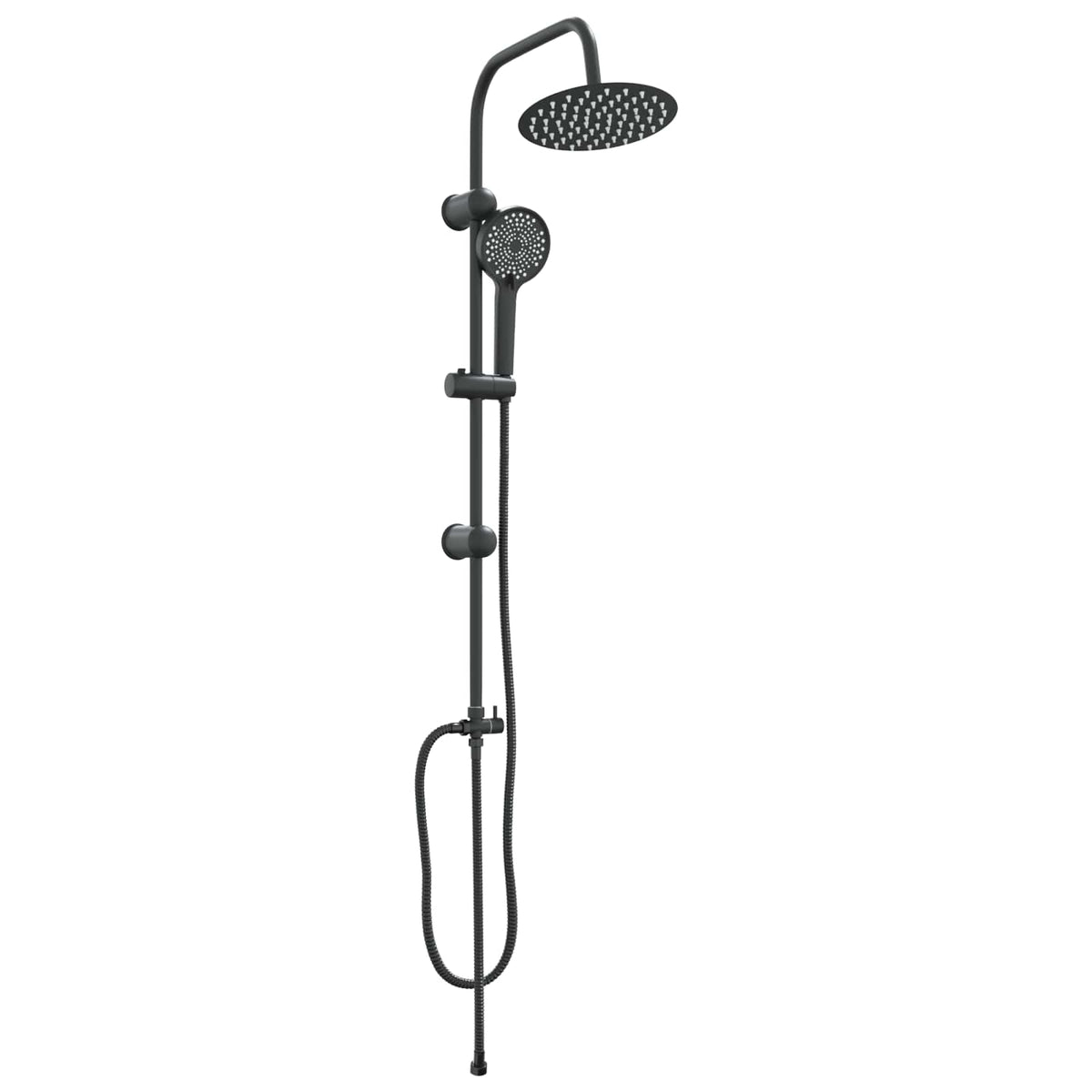 Vidaxx Duschset schwarz 47 x 20 x 95 cm Edelstahl