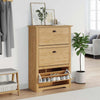 Vidaxl Schuhregal Bodo honigbraun 80 x 35 x 118 cm aus Holz gefertigt
