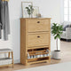 Vidaxl Schuhregal Bodo honigbraun 80 x 35 x 118 cm aus Holz gefertigt