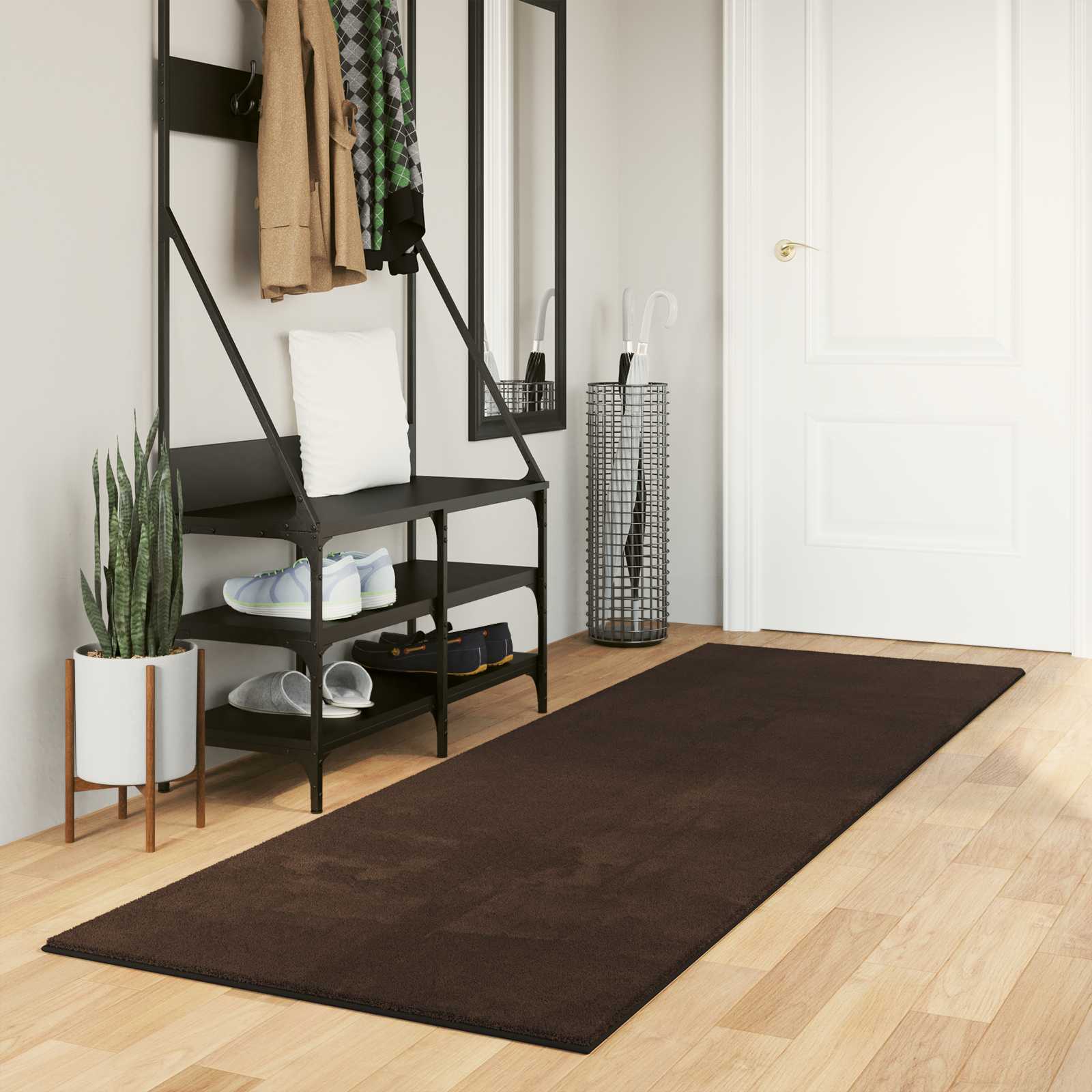 Vidaxx Teppiche rechteckig Huarte braun 250 x 80 cm Polyester