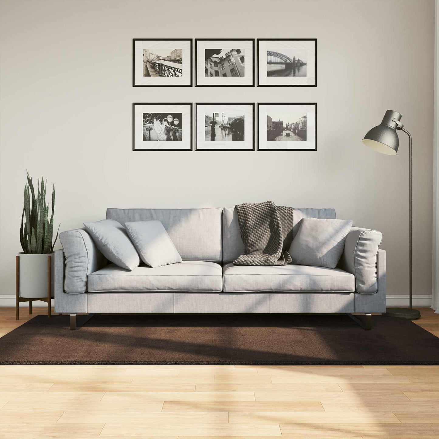 Vidaxx Teppiche rechteckig Huarte braun 200 x 100 cm Polyester