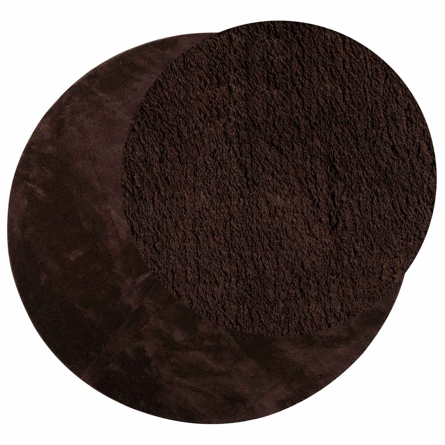 VidaXL Teppiche rund Huarte braun ø 120 cm Polyester