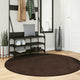 VidaXL Teppiche rund Huarte braun ø 160 cm Polyester
