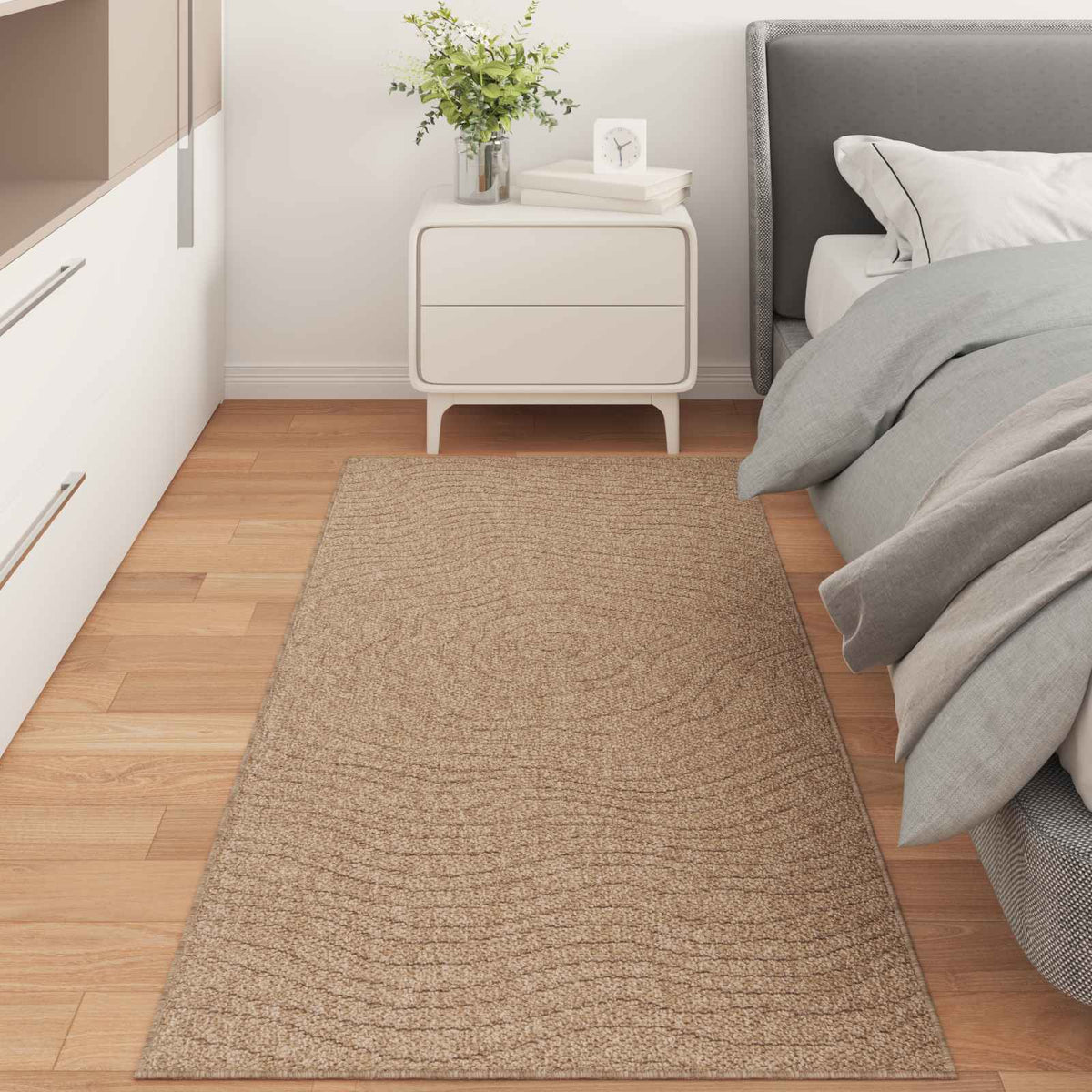 Vidaxx Teppiche Moiré Huarte Natur 200 x 80 cm Polyester